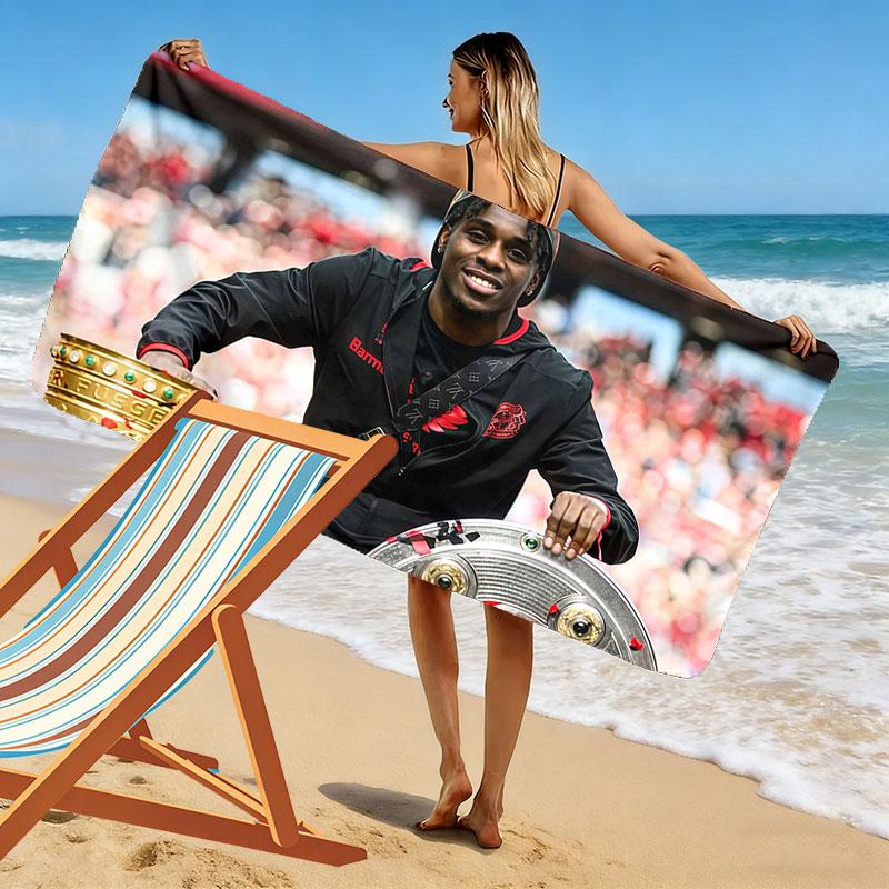 Jeremie Frimpong Print Beach Towel, Large Soft Quick Dry Towel for Beach Camping Swimming