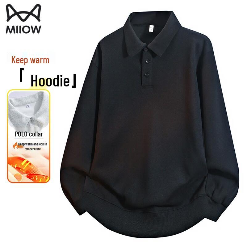 MiiOW Men s Casual Lapel Long-Sleeve Sweatshirt XL