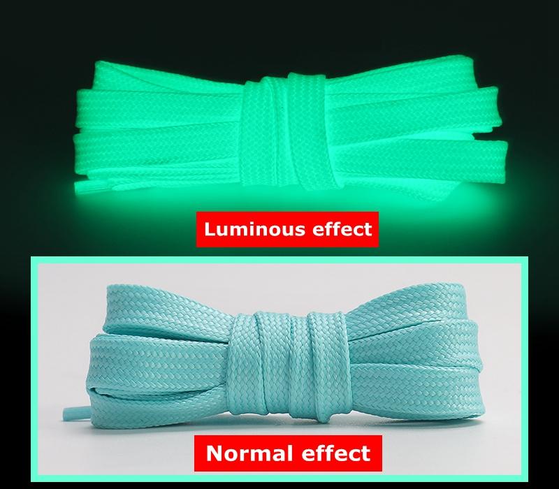 Luminous Shoelaces Athletic Sport Flat Canvas Shoe Laces Glow In The Dark Night Color Fluorescent Shoelace Shoe Accessories