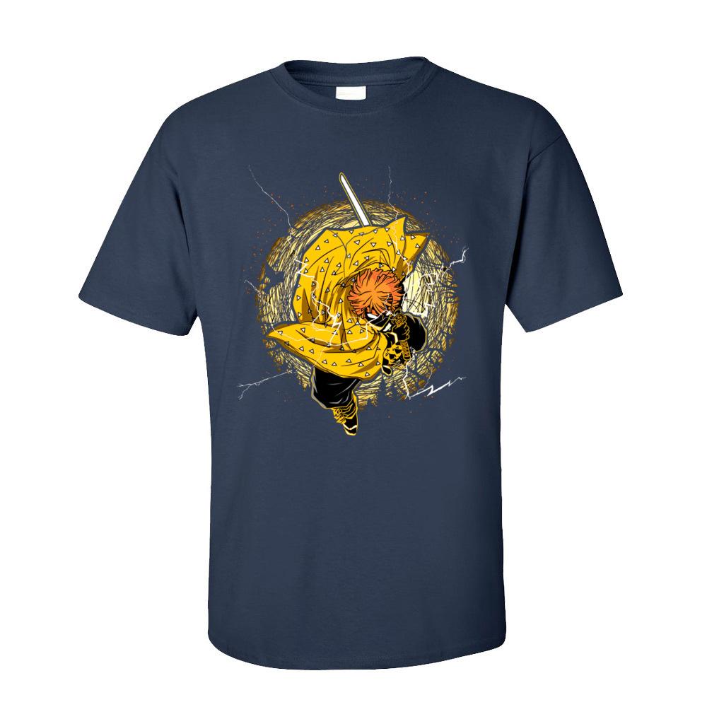 Men Tops  Tees Thunder Breathing Sleeping Zenitsu Attack Lovers Day 100 Cotton O Neck Mens T Shirt TeeShirts Anime