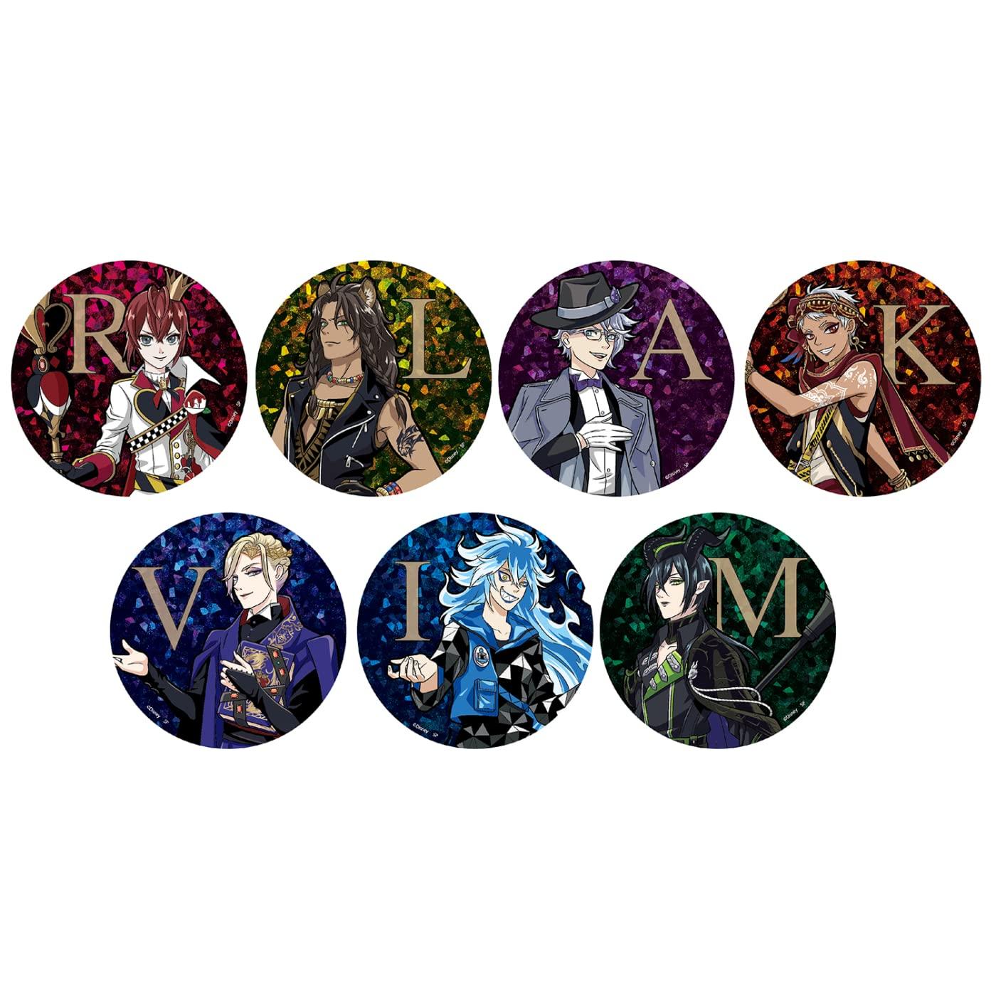 

[Complete Set] Disney Twisted Wonderland Blind Can Badge Collection - Dorm Leader Initials (7 Types, Box) DS1987 Silver