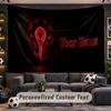 World of Warcraft Personalized Tapestry Support Custom Name, Wall Art Home Decoration