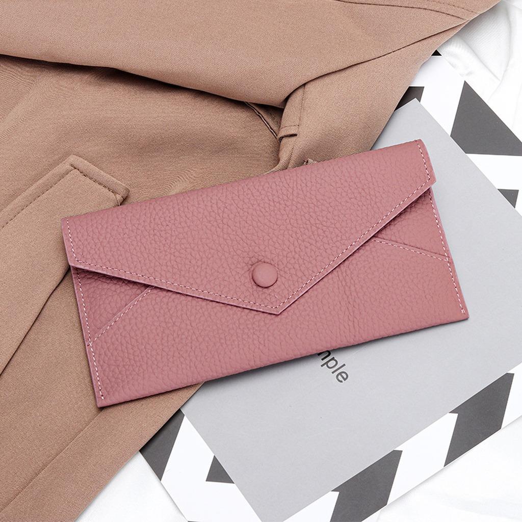 Women'S Leather Wallet Delicate 2-In-1 Purse Long Bifold Wallet Multi-Purpose Smartphone Wallet For Shopping Casual Outfits
