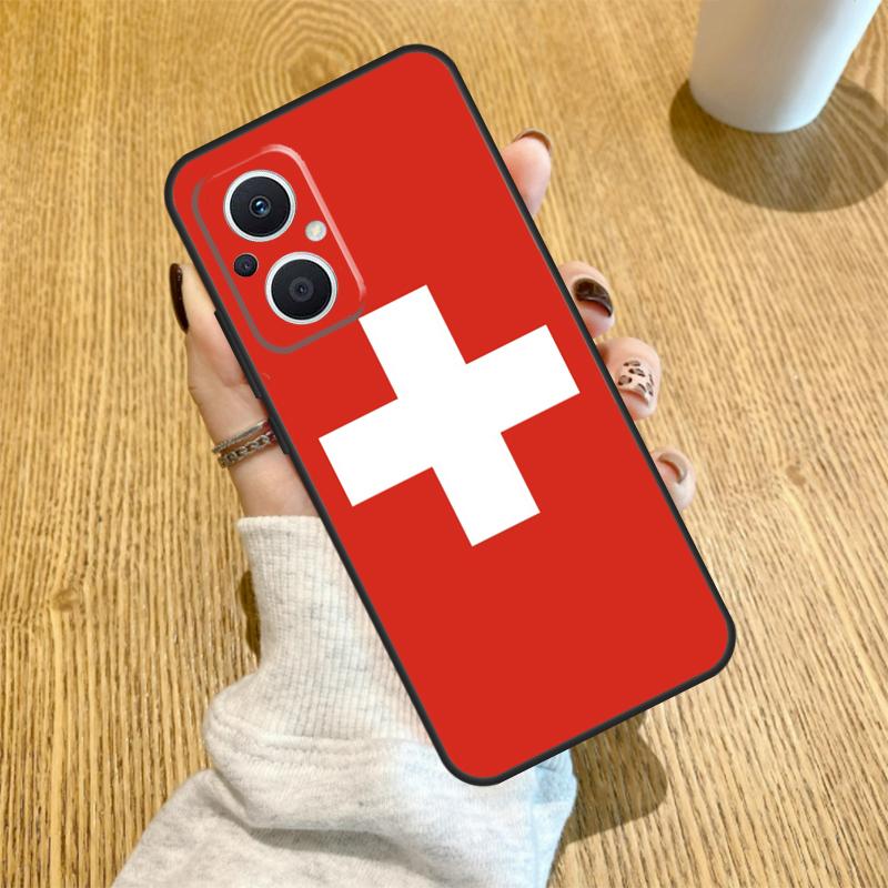 Switzerland Swiss Flag Funda For OPPO Reno 7 8 Lite 14 F 13F 12F 11F 13 12 11 10 Pro OPPO Find X9 X8 X6 X5 Pro Case