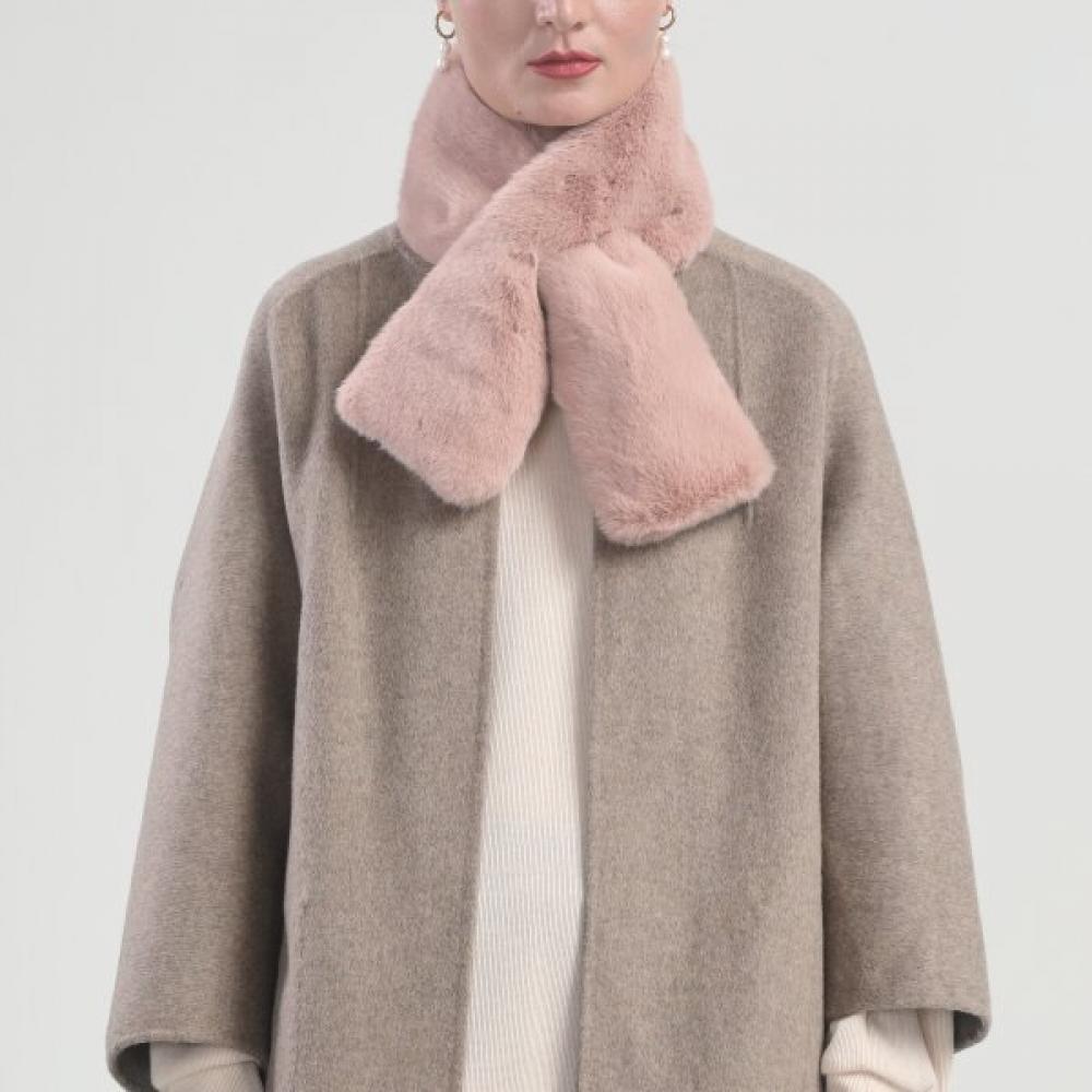 Lala Pink Winter Fur Scarf  Lalaf231 