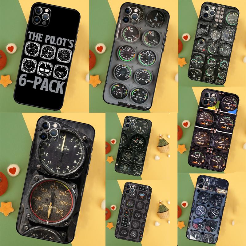 Aircraft Cockpit Dashboard Phone Case For iPhone 14 16 15 12 11 13 Pro Max X XR XS Max 7 8 Plus 12 13 Mini Cover Coque