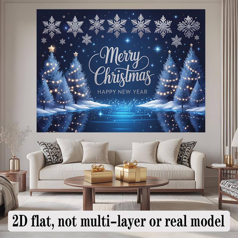 1 Pezzo A Piatto 2D Con Uno Sfondo Decorativo Decorazioni Sfondo Invernale Per Studio Fotografico Photo Booth Festa di Natale