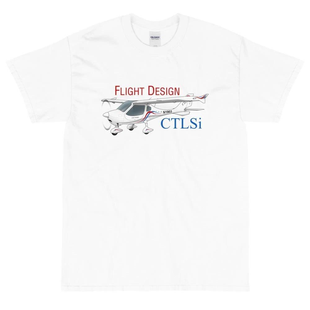 

Flight Design CTLSi (Red/Blue) Airplane T-Shirt - Personalized with your N# XL