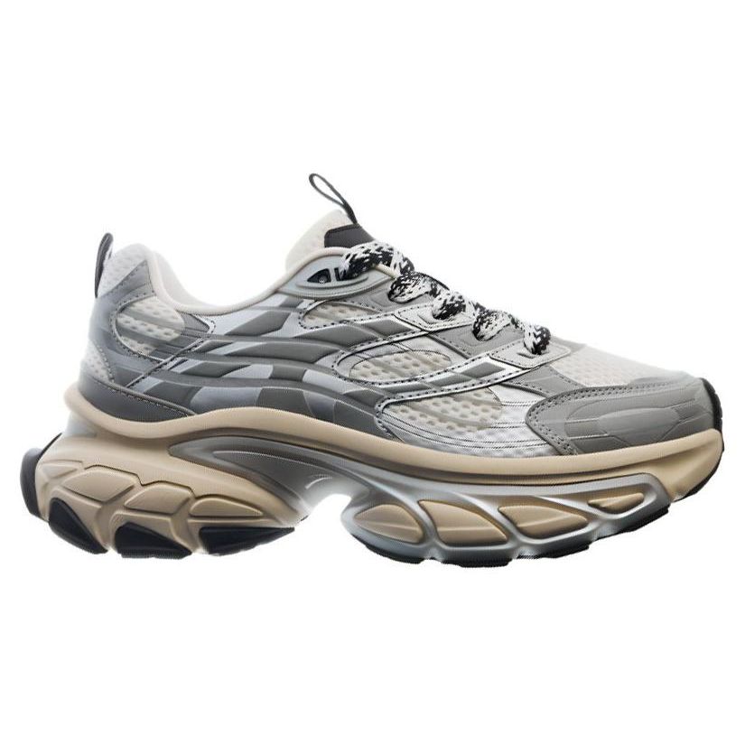 Anta Thick Sole Versatile Non-Slip Wear-Resistant Low-Top Casual Shoes Women sneaker White Gray 122418897-1