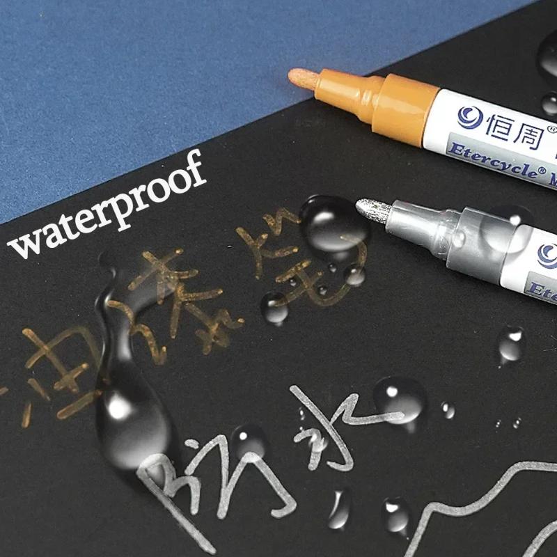 12Colors Waterproof Colorful Paint Marker Pens Permanent Paint Marker White Tire Tread Rubber Fabric Paint Metal