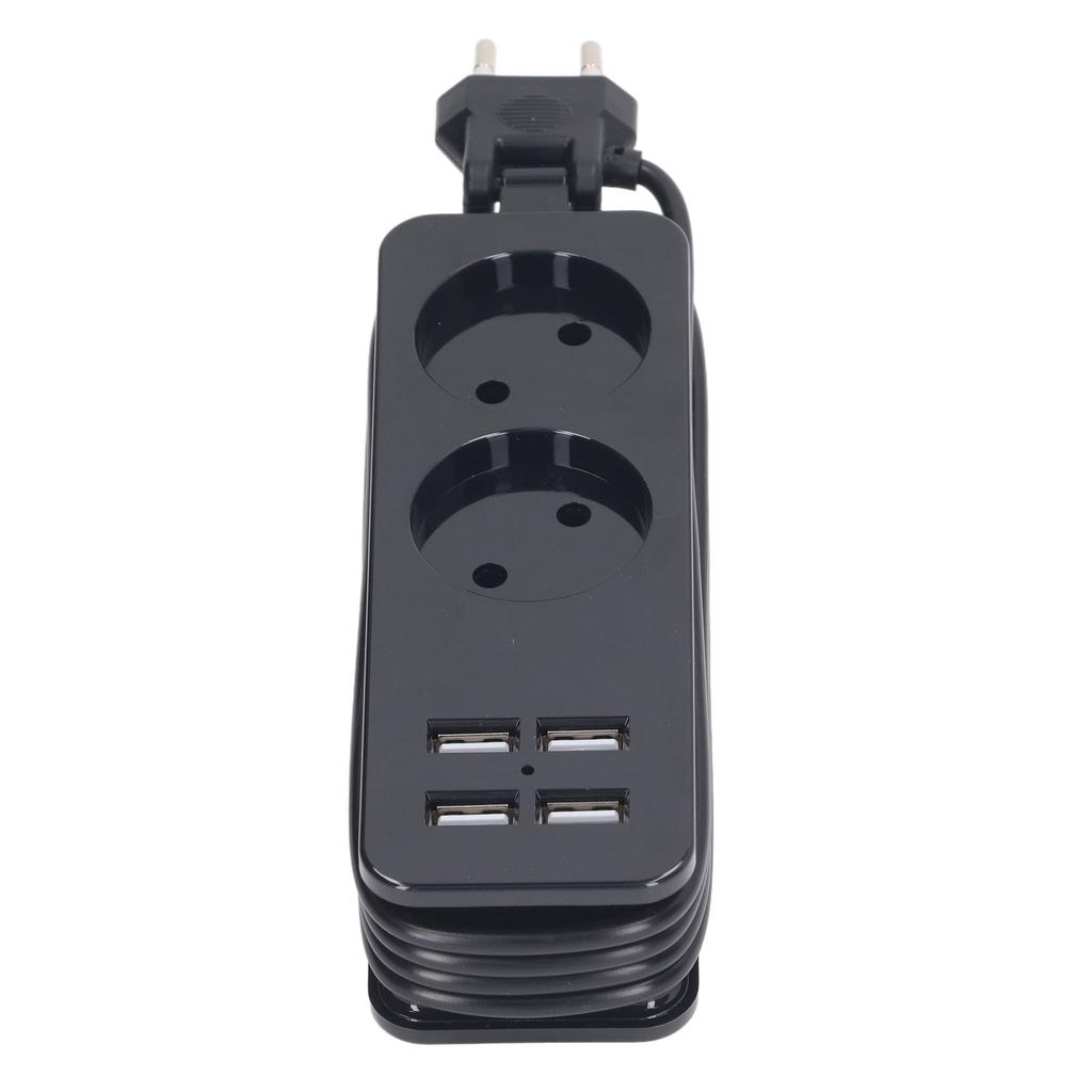 1200W 10A Power Strip 2 Round Sockets 4 USB Ports Power Socket for Phone Laptop