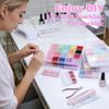 Five-Petal Flower Nail Art Resin Accessories - 6, 12, or 24 Grids