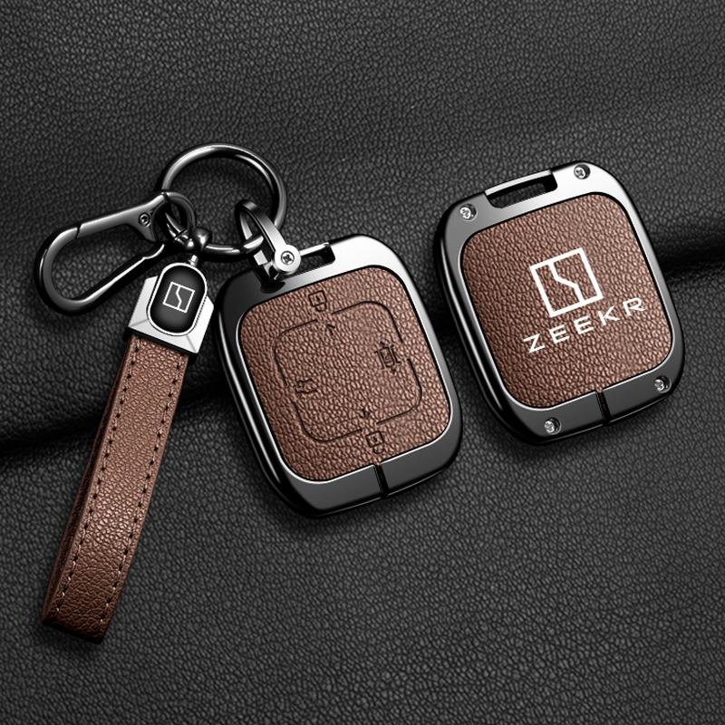 Zinc Alloy Car Key Case Cover For Zeekr 001 For Zeekr X Car Remote Key Fob Shell Holder Keychain Accessories