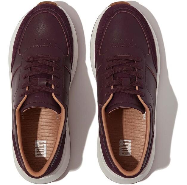 Fitflop F-Mode Leather/Suede Flatform Sneakers