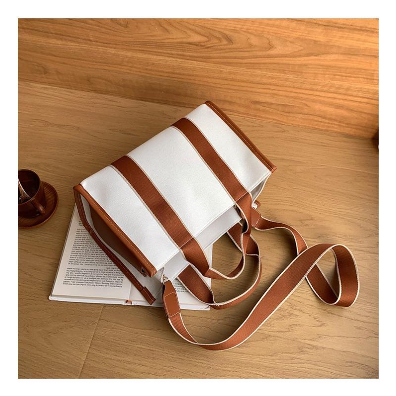 Korean Fashion Canvas Bag Korean Instagram Large Capacity Handheld Bag Women Commuter Shoulder Crossbody Tote