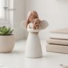 Unique Gifts for Cat Owners Angel Holding Puppy Figurine, Cute Dog Resin Statue Home Small Tabletop Sculptures Shelf Desk Decor, Handcrafted