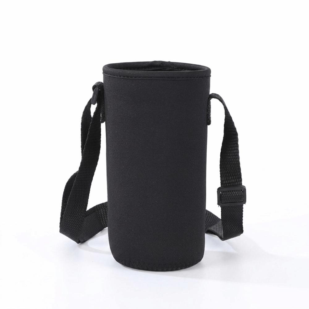Soft Fabric Heat Insulated  Holder Elastic Adjustable Opening Water Bottle Protector  Outdoor 20*8cm