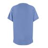 3PC Women's Fashion Solid Short Sleeve V Neck Pattern Tops Pocket Working T-shirts