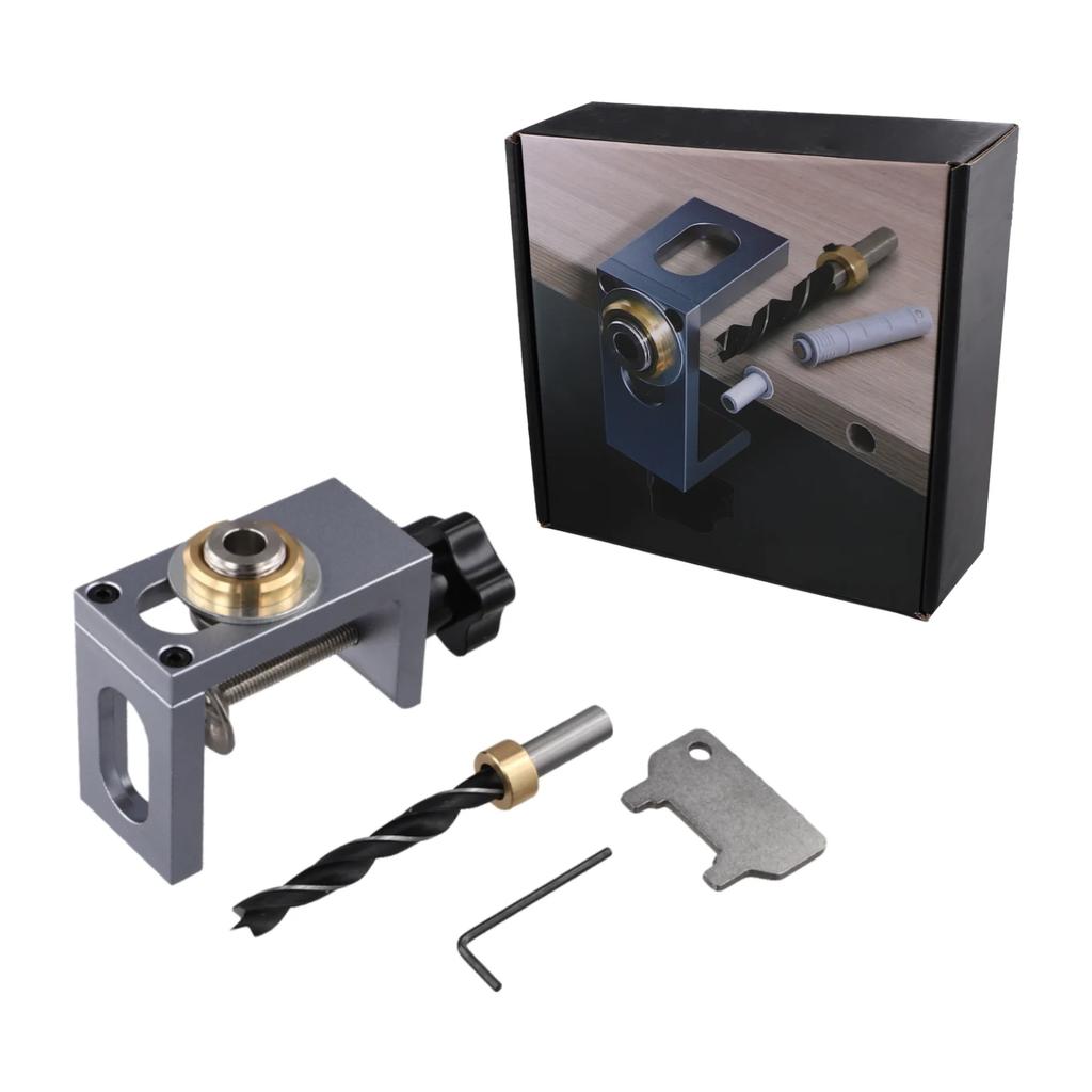 DIY Projects Cabinet Drill Guide Multipurpose Drill Guide Sturdy Material Wide Range Of Clamping Aluminum Alloy 6061 Brass Nut