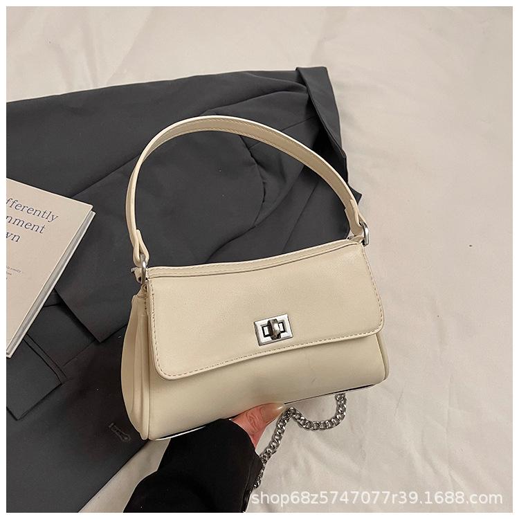 Fashion High-end Handbag Bag Women's 2025 New Texture Chain Shoulder Messenger Bag Casual Simple Small Square Bag