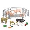 Happy Horse Farm Diy Creative Suit Model Fence Stable Worker Solid Static Sand Table Figure Ornament Toy