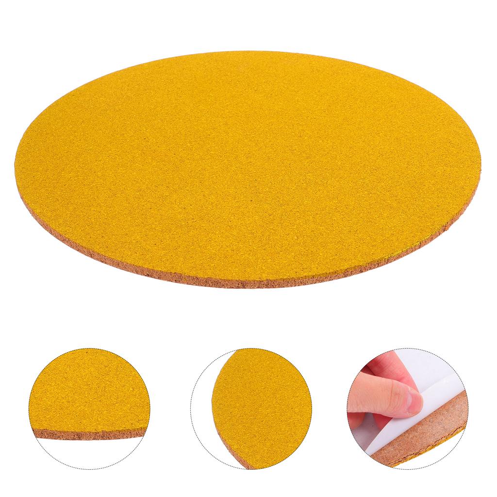 30Cm Round Self-Adhesive Cork Board Bulletin Wall Decorative Message Display Photo Notice Organizer Thin Wood Panel For Home