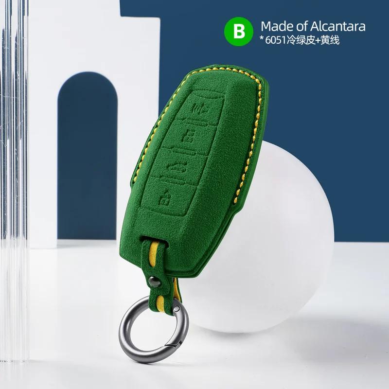 Alcantara Suede For Fob Haval Car Key Case H6 Third Generation Harvard M6 Package H2S Buckle F7X Housing F5 H4 H7/H8/H9