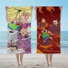 Serviette Drôle Textile Peignoir Plage Séchage Rapide Léger Portable C-ClarenceS-ES Camping Piscine Dessin Animé CTHN Voyage