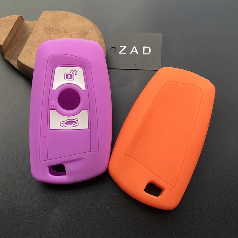 ZAD silicone key fob cover case shell skin hood for BMW F10 F20 F30 Z4 X1 X3 X4 M1 M2 M3 E90 1 2 3 5 7 SERIES Remote keyless