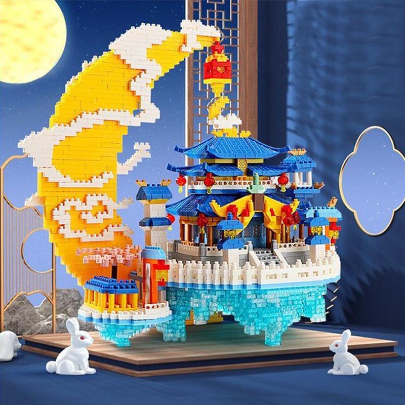 High-quality Abs Diamond Microgranule Building Blocks Compatible With Lego Traditional Chinese Style Castle Toy Wholesale