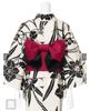 Japanese Kimono Yukata Set Women Narcissus Floral Cream Black Plum Kyoto JP