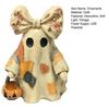 Lighted Vintage Patchwork Ghost LED Light Ghost with Pumpkin Lantern Halloween Decor Vintage