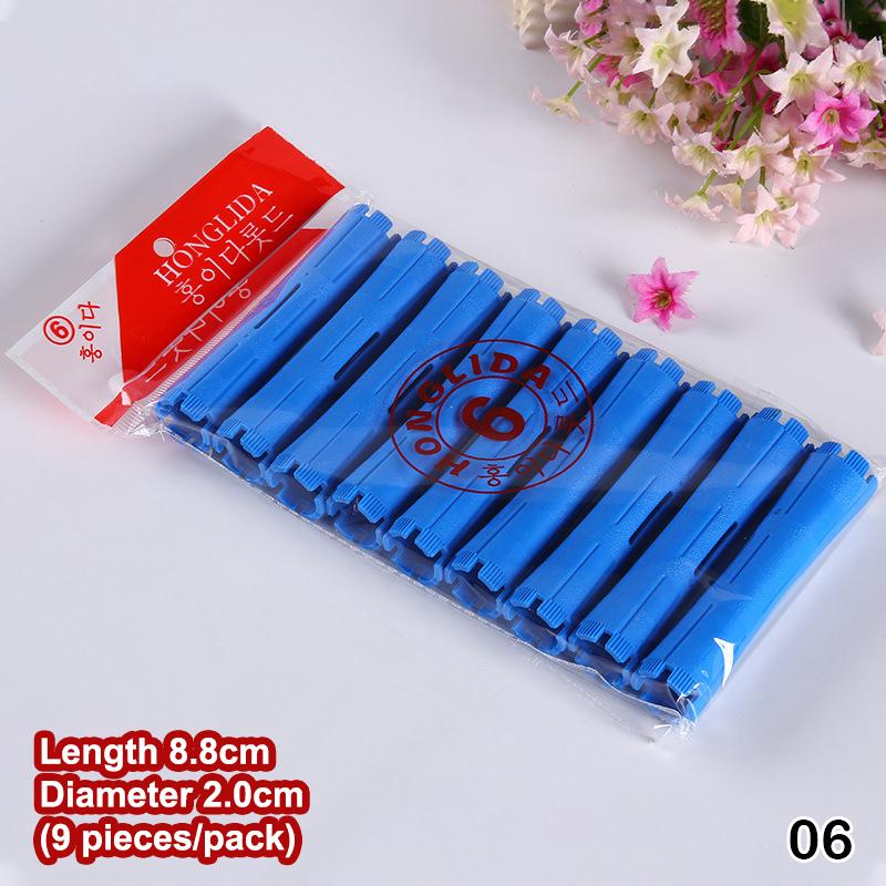 6/9Pcs Hair Perm Rods Cold Wave Perming Rods Heatless Non-Slip Hollow Design Hair Rollers Diy Curlers Barber Shop Hair Styling