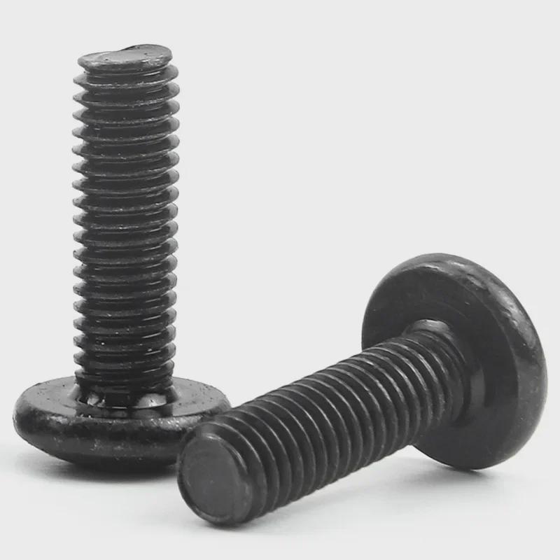 Schwarzer Kohlenstoffstahl Gemischtes Schraubenset: Große Flachkopf-, Kreuzschlitz-, Pilzkopf- und Schirmkopfschrauben