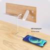 Minimalist LED Bedside Wall Light with Wireless Charger & USB Reading Light