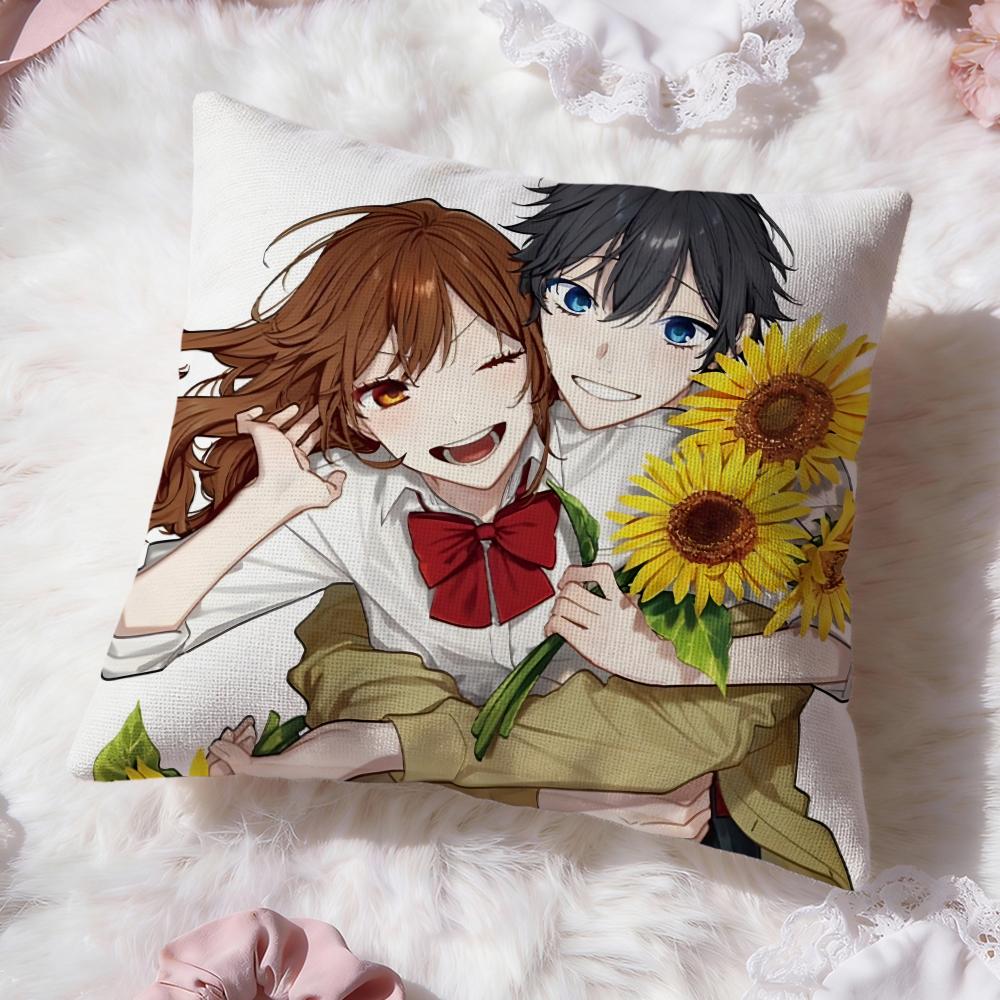 Anime cartoon H-Horimiya Cushion Cover Premium Comfort Reversible Pillow Cove -Two in One Design for Any Room & Car Interior