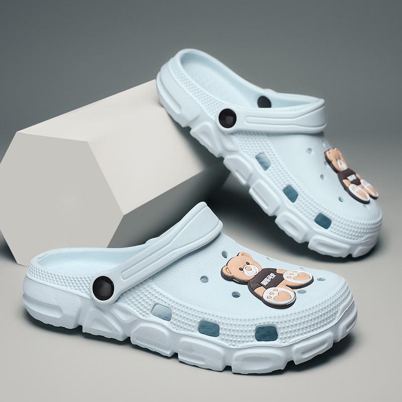 Children's Hole Shoes Increase the Height of Girls' Summer Wear Non-slip 2025 New Eva Baotou Soft Thick-soled Cool Slippers