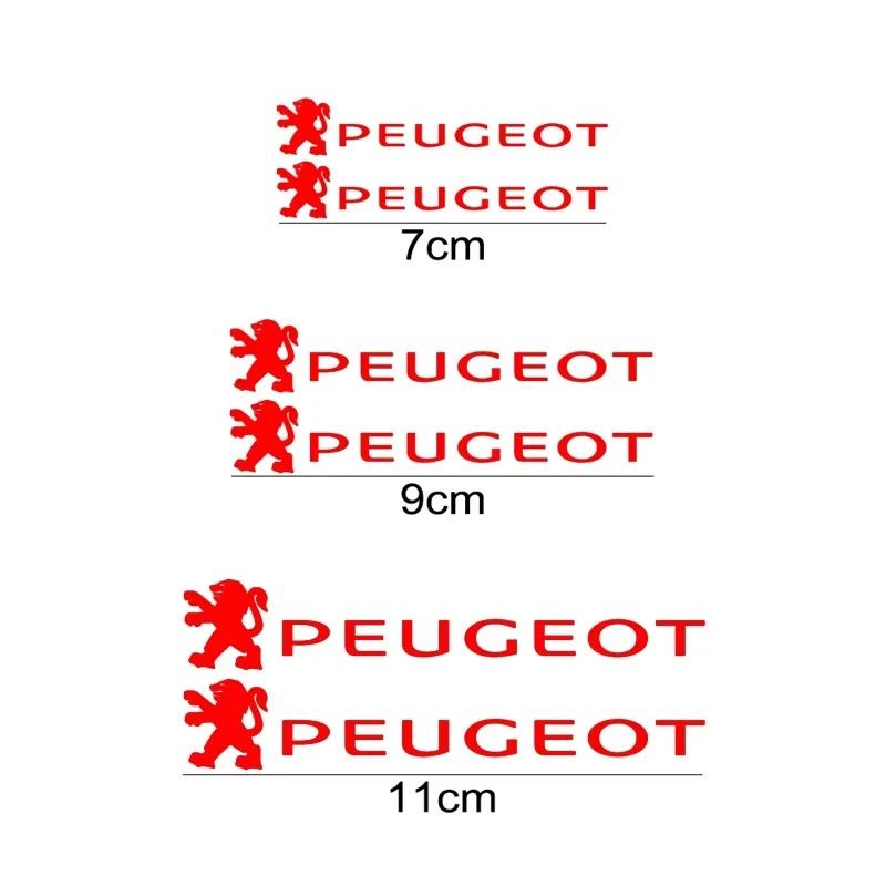 6-teilige dekorative Aufkleber für Auto-Bremssattelabdeckungen für Peugeot 408 508 2008 5008 308 3008 208 206 307 301 207 407 107 205 Autoteile rot