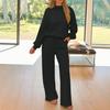 Women's Two Piece Outfits Long Sleeve Pullover Hoodie Wide Leg Pants Tracksuit Sets Fall Casual Lounge Sweatsuit