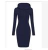 2026 Autumn/Winter European American Women's Solid Color Hooded Long Sleeve Dress