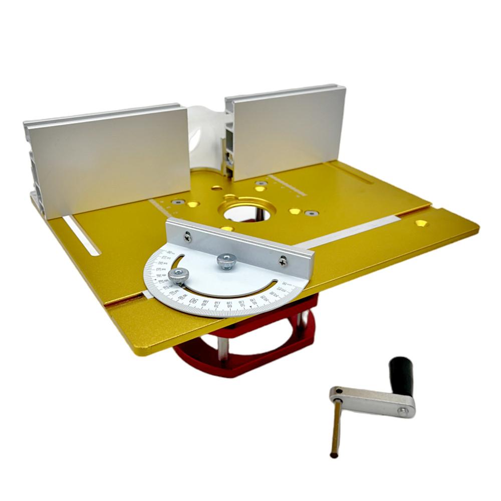 Aluminum Router Lift Kit, Router Plate for 65mm Diameter Motors, Woodworking Router Table Accessory
