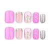 24 Pieces Simple Christmas Hat Wear Nail Silver Glitter Nail Art 3D Nail Patch
