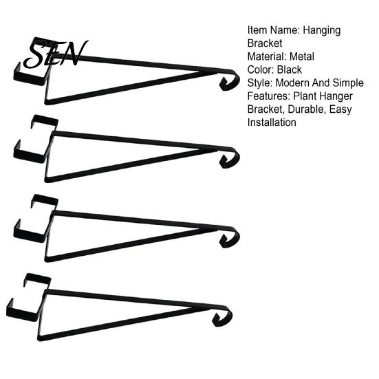 Adjustable Metal Bracket 4PCS Plant Hanger Bracket, Wall Mounted Vertical Hooks, Backyard Hanging Planter Strong Load-bearing Capacity Brackets