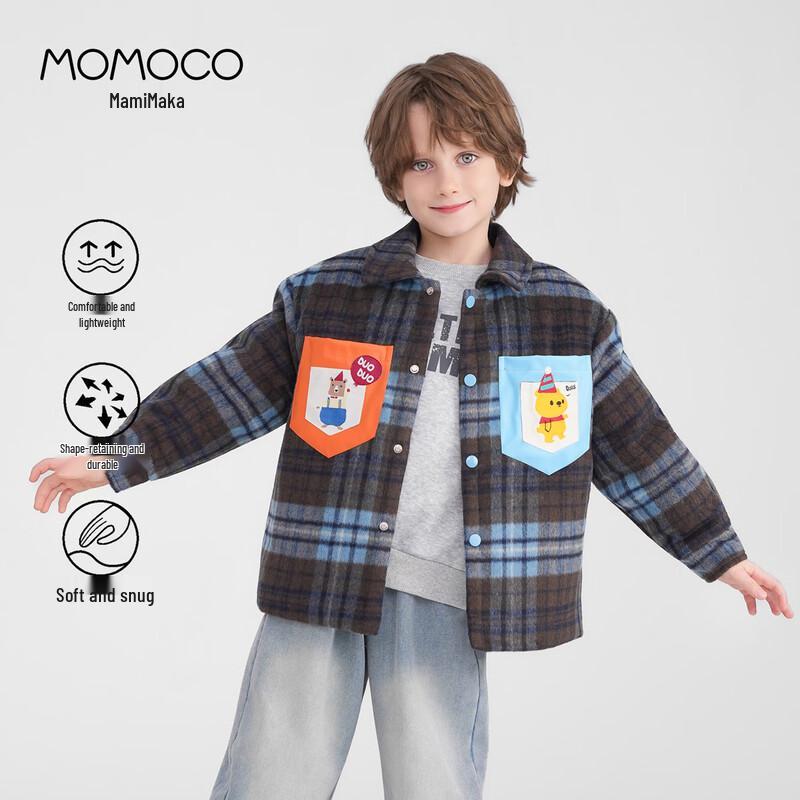 MOMOCO Boys Fashion Plaid Winter Jacket 90