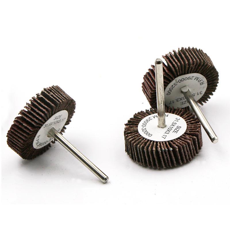 Flap Wheel Grinding Head with Shank for Metal and Woodworking - T-shaped Sandpaper Polishing Tool