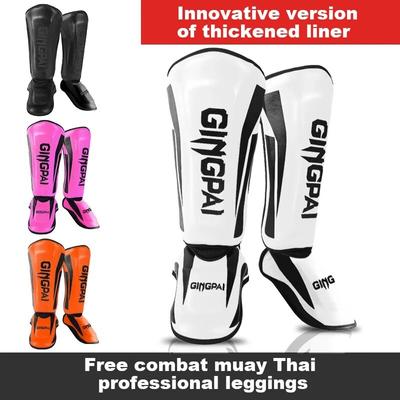 Protector de pierna profesional para Kickboxing, Protector de tobillo Muay, Sparring MMA, espinillera de boxeo, equipo de lucha grueso, protectores de tobillo