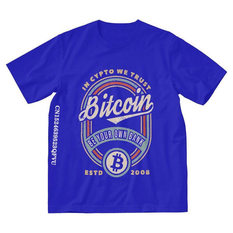 Vintage Bitcoin In Crypto We Trust T Shirt Men Men Fashion T Shirts Emo Clothes BTC Tshirts Gothic Anime Clothes Alternative
