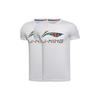 Li-Ning Plain Logo Round Neck Short Sleeve T-Shirt Unisex Tops White AHSS525-1