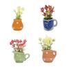 8Pieces Mini Magnetic Vases For Refrigerator Strong Hold Resins Flower Pot Fridge Magnets Kitchen Home Decoration Gift