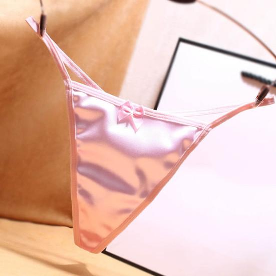 Lady G-string Pornographic Anti-septic Spaghetti Strap Elastic Comfortable Sexy Solid Color